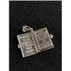 Image 3 : Vintage 925 Sterling Silver Hinged Bible Pendant with Sterling Silver Pages