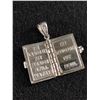Image 4 : Vintage 925 Sterling Silver Hinged Bible Pendant with Sterling Silver Pages