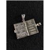Image 5 : Vintage 925 Sterling Silver Hinged Bible Pendant with Sterling Silver Pages