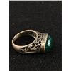 Image 2 : Solid 925 Sterling Silver with Green Onyx Stone Ring