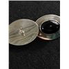 Image 2 : Pair of Native American Sterling Silver with Black Onyx Stone Earrings Navajo Signed Ben Chavez