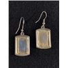 Image 2 : Lovely Pair of Sterling Silver with Sky Blue Turquoise Stone Earrings