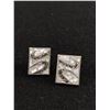 Image 1 : Rare Vintage Sterling Silver With Marcasite Stones Pair of Earrings