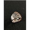Image 2 : Gorgeous Sterling Silver with Pink Gold Ring, Set with One Genuine Tested Diamond