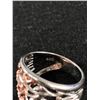 Image 3 : Gorgeous Sterling Silver with Pink Gold Ring, Set with One Genuine Tested Diamond