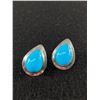 Image 1 : 925 Sterling Silver Turqouise Earrings