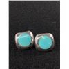 Image 1 : 925 Sterling Earrings with Turquoise Stones Inlaid