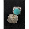 Image 2 : 925 Sterling Earrings with Turquoise Stones Inlaid