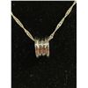 Image 2 : 925 Sterling Silver Chain with Genuine Bulgari Circle Pendant Necklace