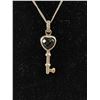 Image 2 : Lovely Vintage 925 Sterling Silver Key Pendant with 925 Silver Chain
