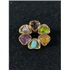 Image 1 : Lovely Vintage Wreath Style Brooch with Various Precious Stones