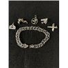 Image 2 : Vintage Sterling Charm Bracelet with Charms