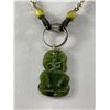 Image 2 : Vintage Carved Jade Inuit Pendant with Chain