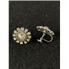 Image 2 : 3 Pairs of Vintage Rhinestone Earrings- Screw Back