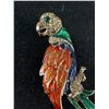 Image 2 : Vintage 3.5" H Multicolour Enamel and Rhinestone Parrott Brooch