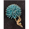 Image 2 : 2 Very Interesting Blue and Gold Tone Brooches