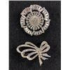 Image 1 : 2 Vintage Rhinestone Brooches