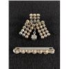 Image 2 : 2 Vintage Rhinestone Brooches/Pins