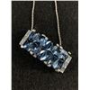 Image 2 : Interesting Blue and White Stones Pendant with Chain