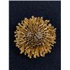 Image 1 : Very Interesting Gold Tone Round Brooch with Crystals