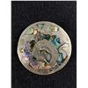 Image 2 : Lot of 3 Vintage Mexican Silver Jewelry Pieces. Alpaca Mexico Brooch/Pendant with Abalone Inlay. Pai