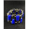 Image 2 : Nice Blue and Silver Tone Stretch Bracelet