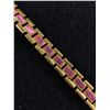 Image 2 : Lovely Gold Tone and Pink Crystal Bracelet. Signed