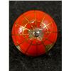 Image 2 : Hand Crafted with Inlaid Gemstone Globe Pendant Marked 925