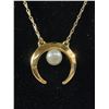Image 2 : Vintage Gold Filled Jenny Bird x Indigo Penant Necklace