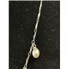 Image 2 : Vintage Silver with Genuine Pearls Dangling Necklace. Marked 925