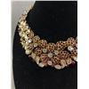 Image 2 : Unusual Gold Plated with Rhinestones Choker Necklace
