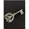 Image 1 : Sterling Silver Key Design Hand Crafted Brooch/Pendant Marked Tr-70 Mexico