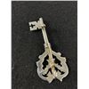 Image 2 : Sterling Silver Key Design Hand Crafted Brooch/Pendant Marked Tr-70 Mexico