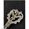Image 3 : Sterling Silver Key Design Hand Crafted Brooch/Pendant Marked Tr-70 Mexico