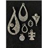 Image 2 : Collection of Vintage Rhinestone Pendants, One with Chain