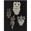 Image 2 : Collection of Miscellaneous Owl Designs Pendants. Some Are Vintage
