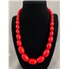 Image 1 : Goreour Red !960's-70's Graduated Beads Necklace with Filigree Clasp