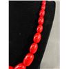 Image 2 : Goreour Red !960's-70's Graduated Beads Necklace with Filigree Clasp