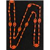 Image 1 : Interesting Asian Inspired Red Bead Extra Length Necklace.