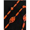 Image 2 : Interesting Asian Inspired Red Bead Extra Length Necklace.