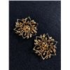 Image 2 : 2 Fabulous Vintage Signed Sarahon Metal Radiant Flower Brooches/Pins. Gold Tone Costume Jewelry