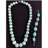 Image 1 : Beautiful Vintage Blue Stone Necklace and Earrings. Unsure of Stone