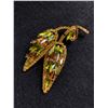 Image 1 : Beautiful Vintage Topaz and Lime Green Crystal Brooch. Stunning!