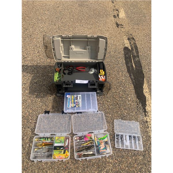 767 Plano Guide Series 767 w Smaller Tackle Boxes, Lures, Spoons & Lead Weights