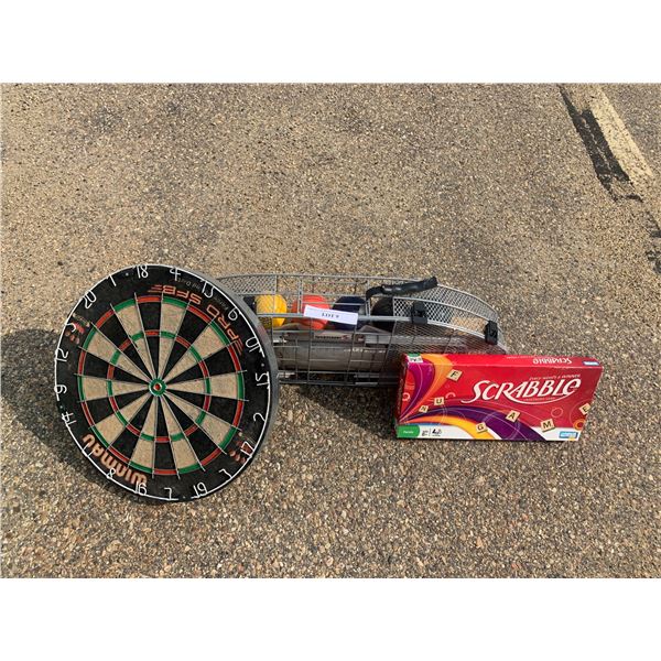 Sport craft Bocce Ball Set, Scrabble Game & Dart Board