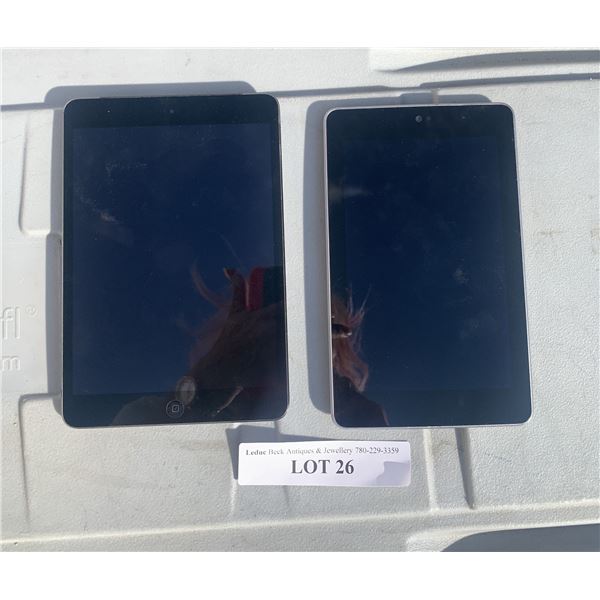 iPad Mini 2 & 1 Asus Nexus Tablet