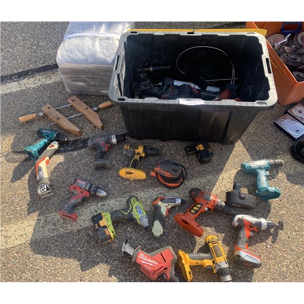 Dewalt, Nakita, Riobi, Black & Decker & Millwaukee Power Tools, Impact Drivers & Asst Batteries