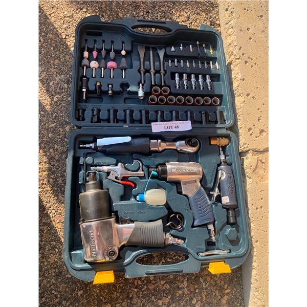 MasterCraft 1/2 Inch Impact Wrench, 1/4 Inch Die Grinder, Air Hammer, 3/8 Inch Air Ratchet Wrench, A