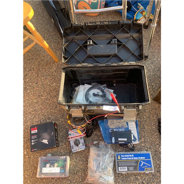 Stanley FatMax Tool Box, 2 Remote Car Starter Kits, DC Auto Charger, 1 Arlo Camera