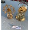 Image 1 : Bulova Quartz Dome Clock, Brass and Crystal Ferris Wheel